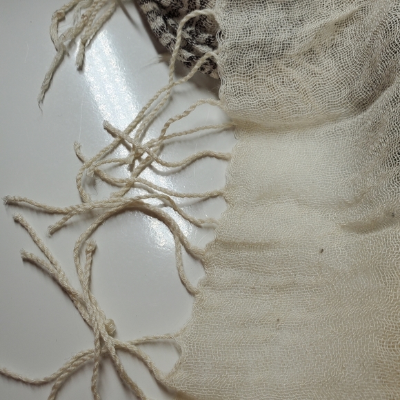 Lightweight Tricolor Striped Colorblock Scarf - Picture 6 of 6